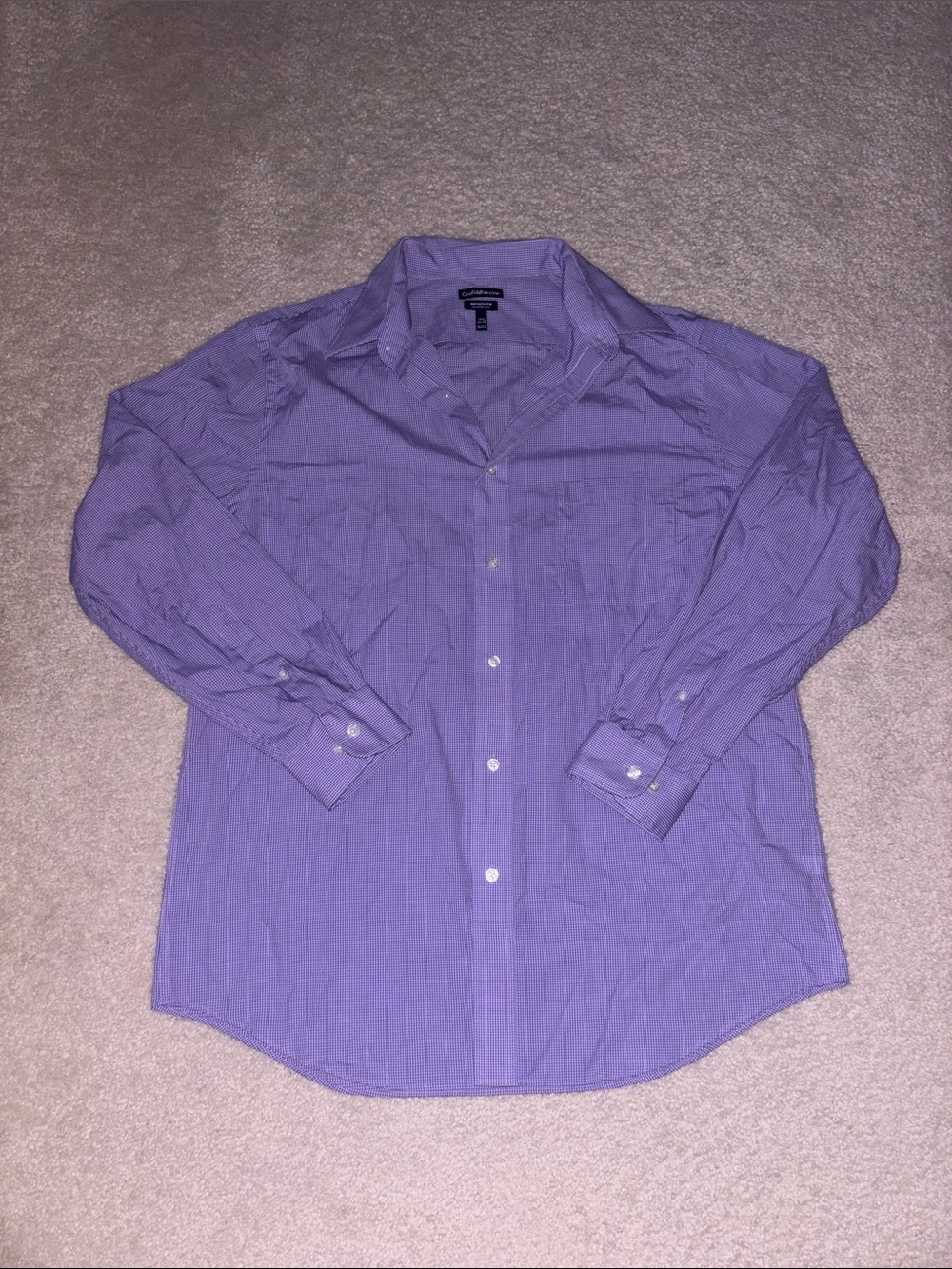Croft & Barrow Purple Long-Sleeve Dress Shirt